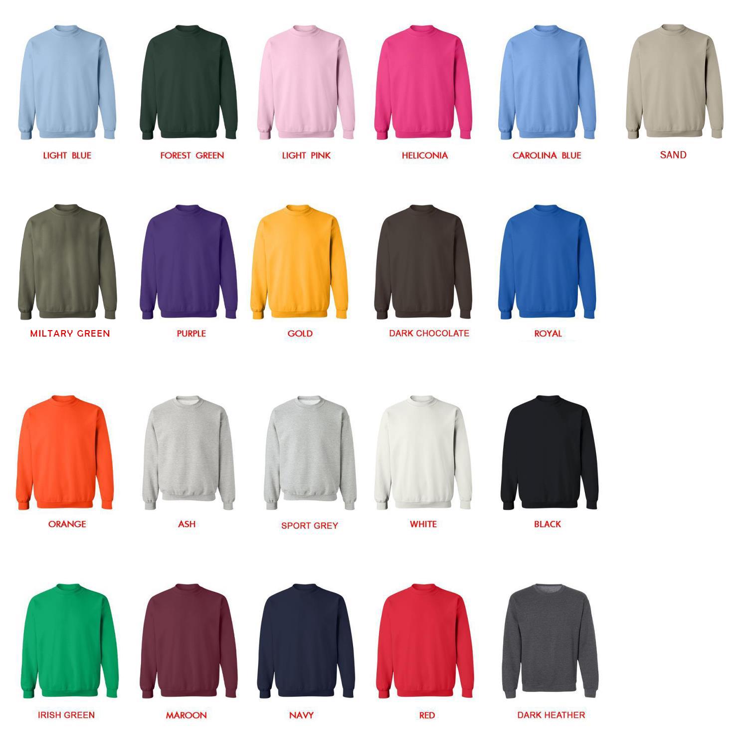 sweatshirt color chart - Doctor Gifts UK