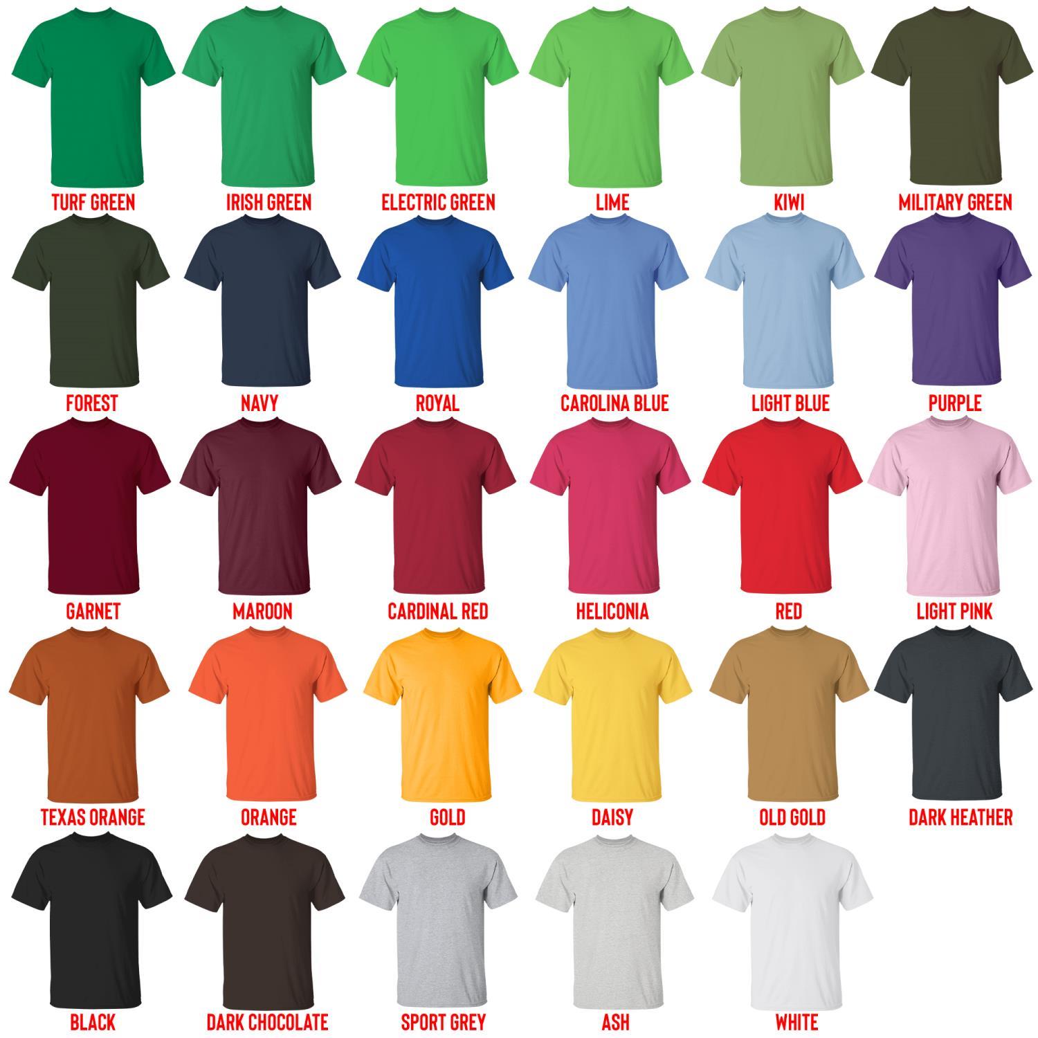 t shirt color chart - Doctor Gifts UK