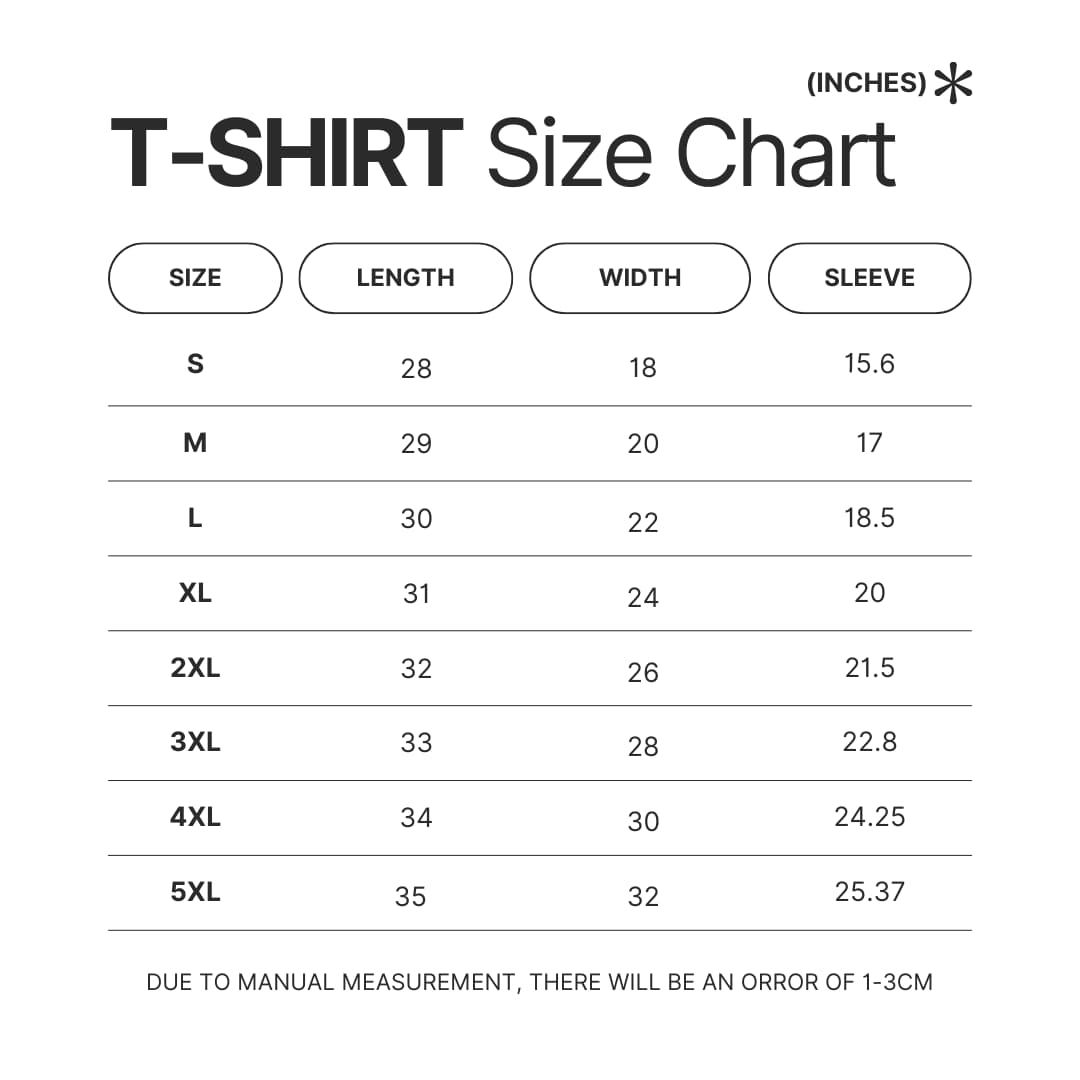 T shirt Size Chart - Doctor Gifts UK