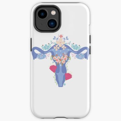 Blue Flowering Womb Cuterus Design Iphone Case