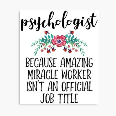 Psychologist Miracle Worker Job Title Poster