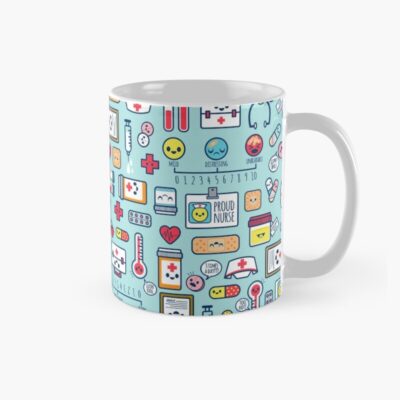 Proud Nurse Blue Pattern Design Mug