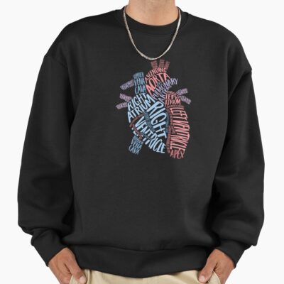 Pastel Heart Gross Anatomy Typography Sweatshirt