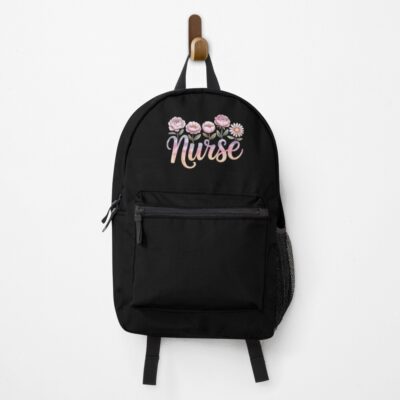 Floral Nurse Medical Flower Design Backpack