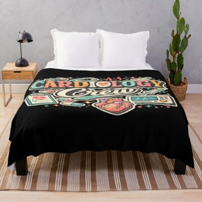 Cardiology Team Heart Nurse Care Throw Blanket