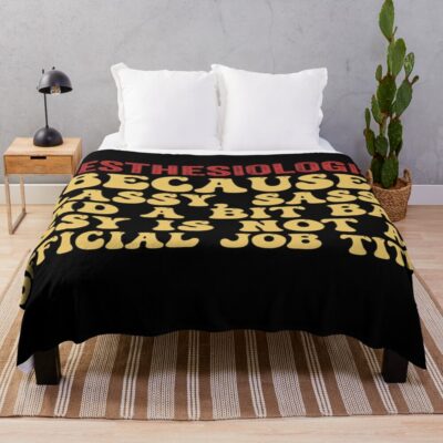 Anesthesiologist Classy Not Official Job Throw Blanket