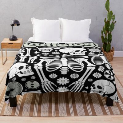 Radiology X Ray Mri Skeleton Throw Blanket