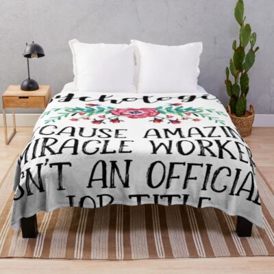 Psychologist Miracle Worker Job Title Throw Blanket