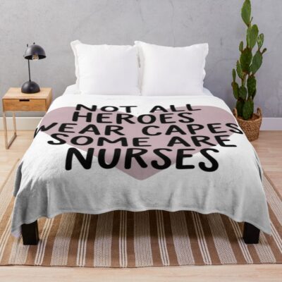 Nurses Are Heroes Without Capes Throw Blanket