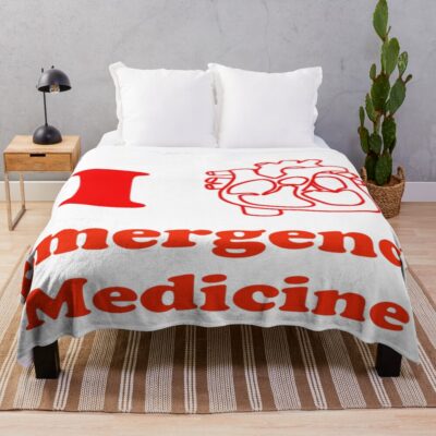 I Heart Emergency Medicine Daily Throw Blanket