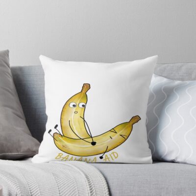 Banana Aid Emergency Medicine Humor Throw Pillow