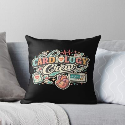 Cardiology Team Heart Nurse Care Throw Pillow
