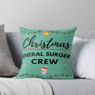 Christmas Surgery Medical Crew Design Throw Pillow