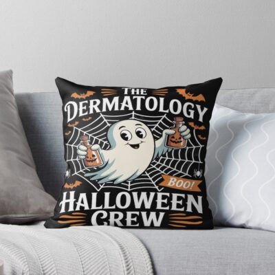 Spooky Dermatology Halloween Esthetician Throw Pillow