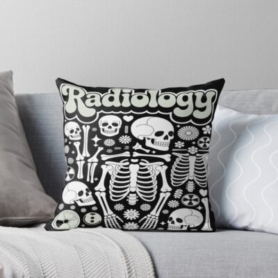 Radiology X Ray Mri Skeleton Throw Pillow