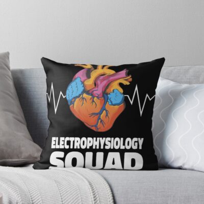 Electrophysiology Squad Heartbeat Art Throw Pillow